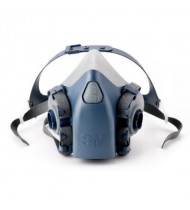 3M™ 7500 系列 - 半面式矽膠防護面罩 (藍灰色) [ 7501 (S) / 7502 (M) / 7503 (L) ] 